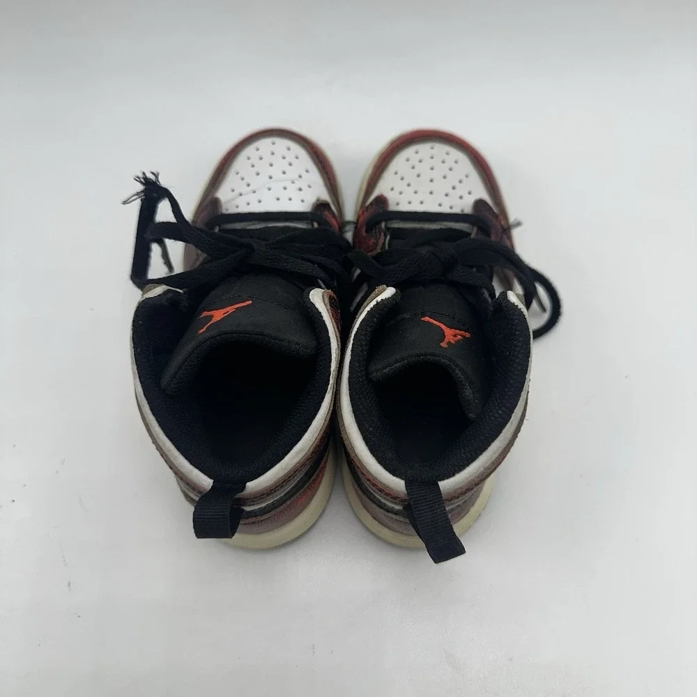 Nike Air Jordan 1 Mid SE‎ TD Wear Away Infrared 23 Sneakers Size 10C FB0566-006
